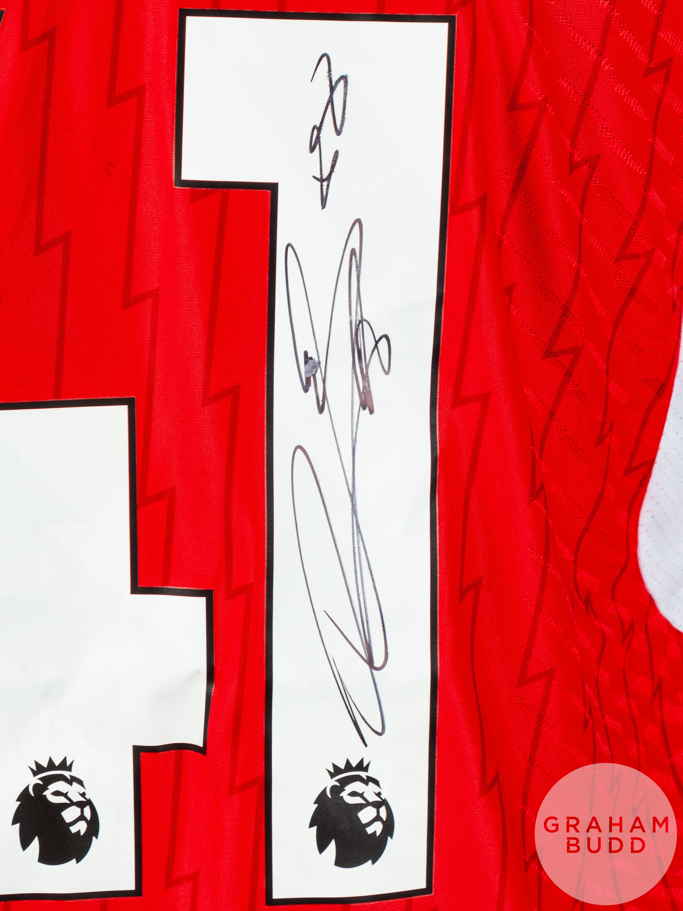 Declan Rice signed red & white Arsenal No.41 home shirt, season 2023-24, - Image 4 of 6