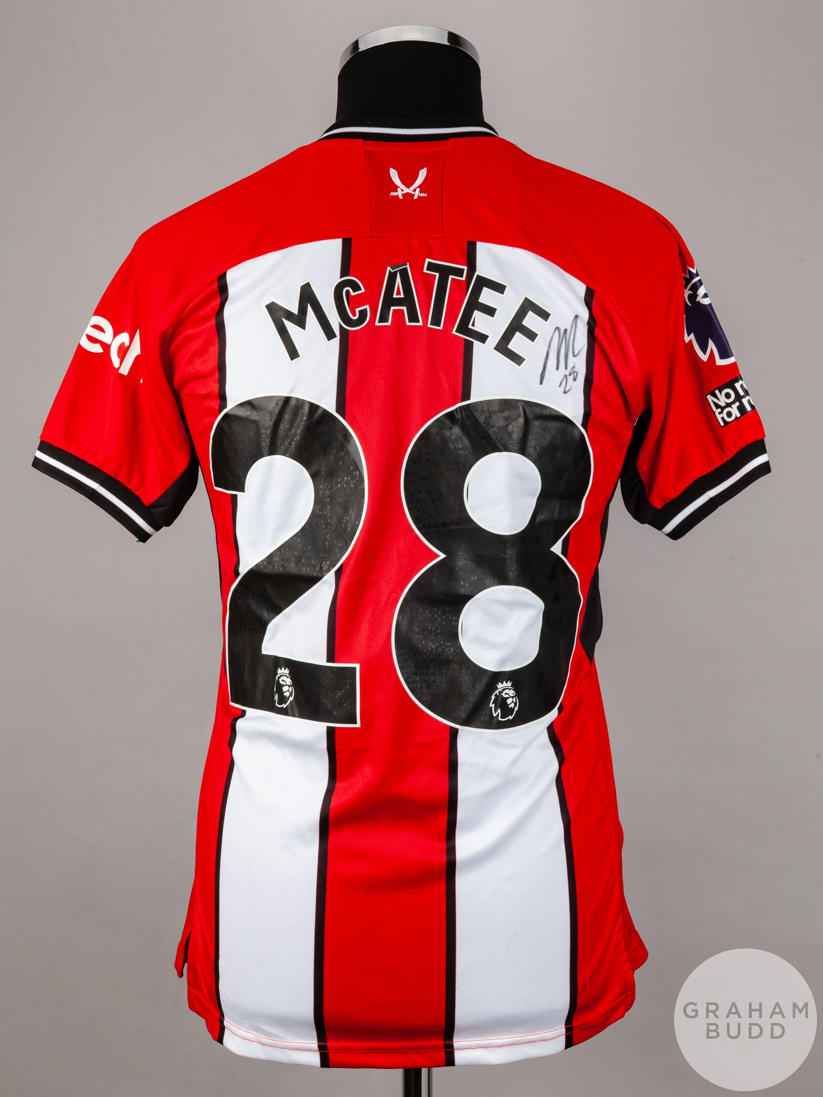 James McAtee signed red, white & black Sheffield United No.28 home shirt, season 2023-24, - Bild 2 aus 5