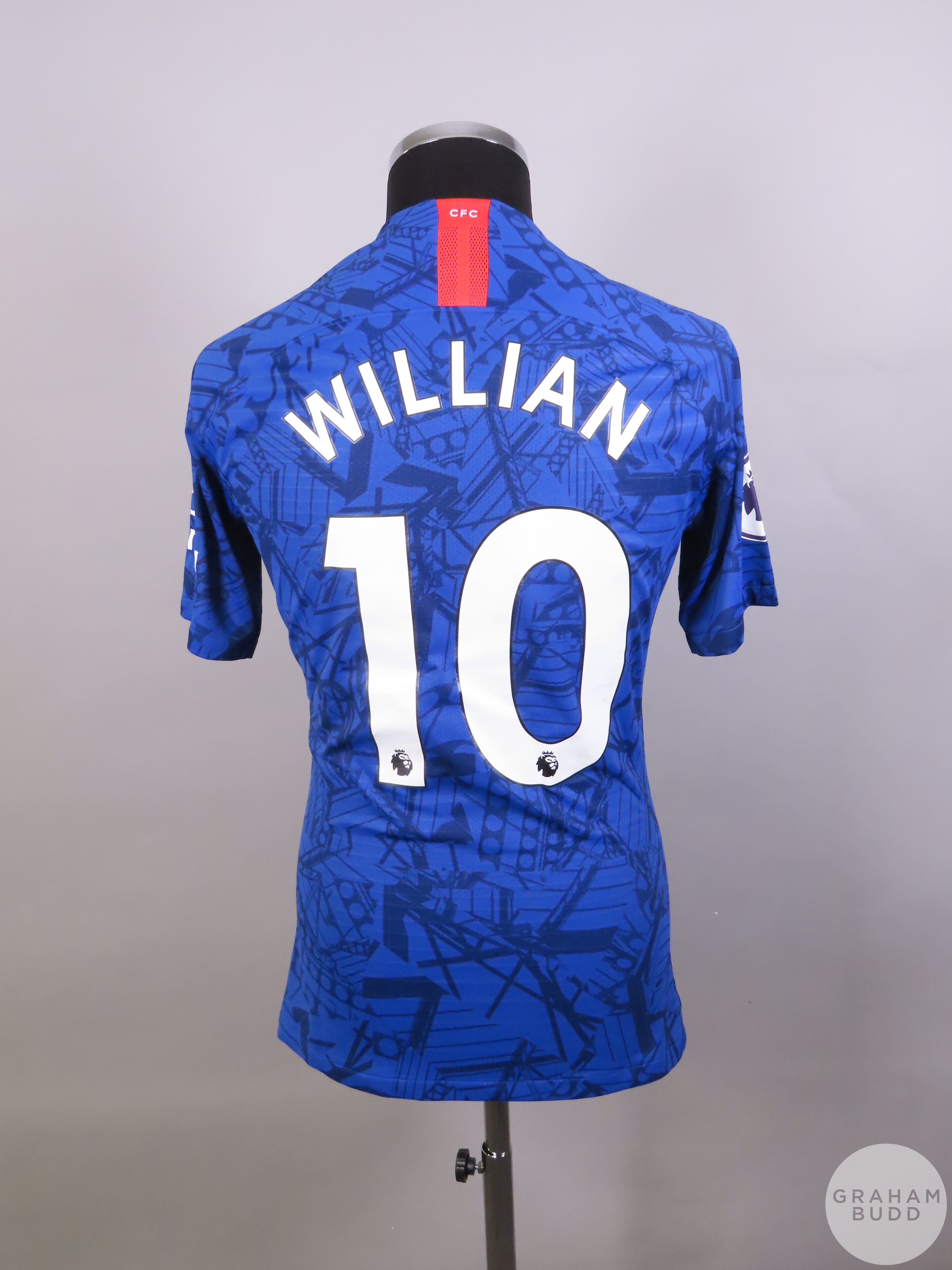 Willian blue No.10 Chelsea player issue short sleeved shirt, 2019-20 Nike M - Bild 2 aus 2