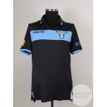 Stefano Mauri black and blue No.6 Lazio match worn short-sleeved shirt, 2012-13