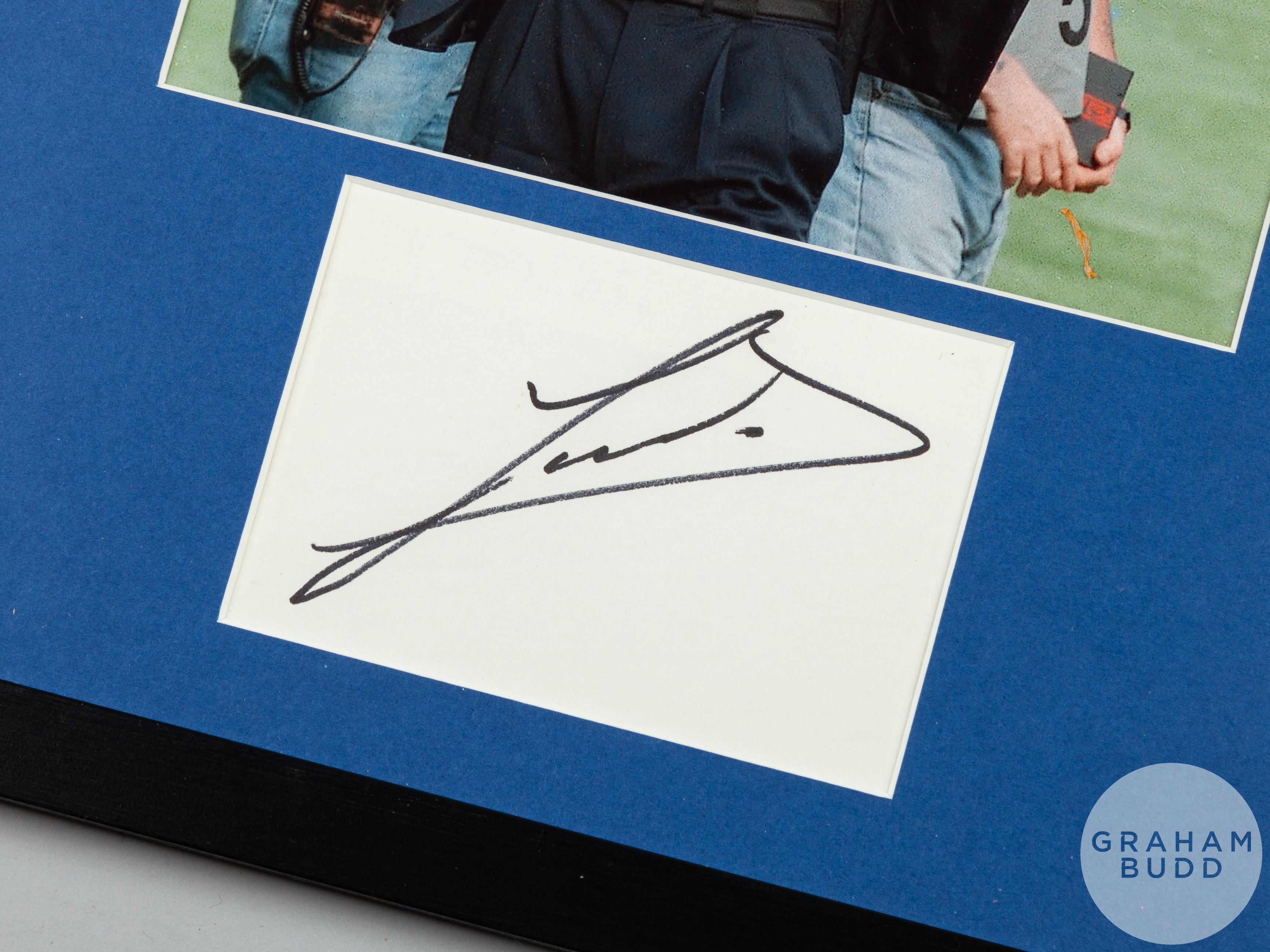 Ruud Gullit and Kerry Dixon: pair of Chelsea legends at Wembley signed framed photographic displays, - Image 3 of 5