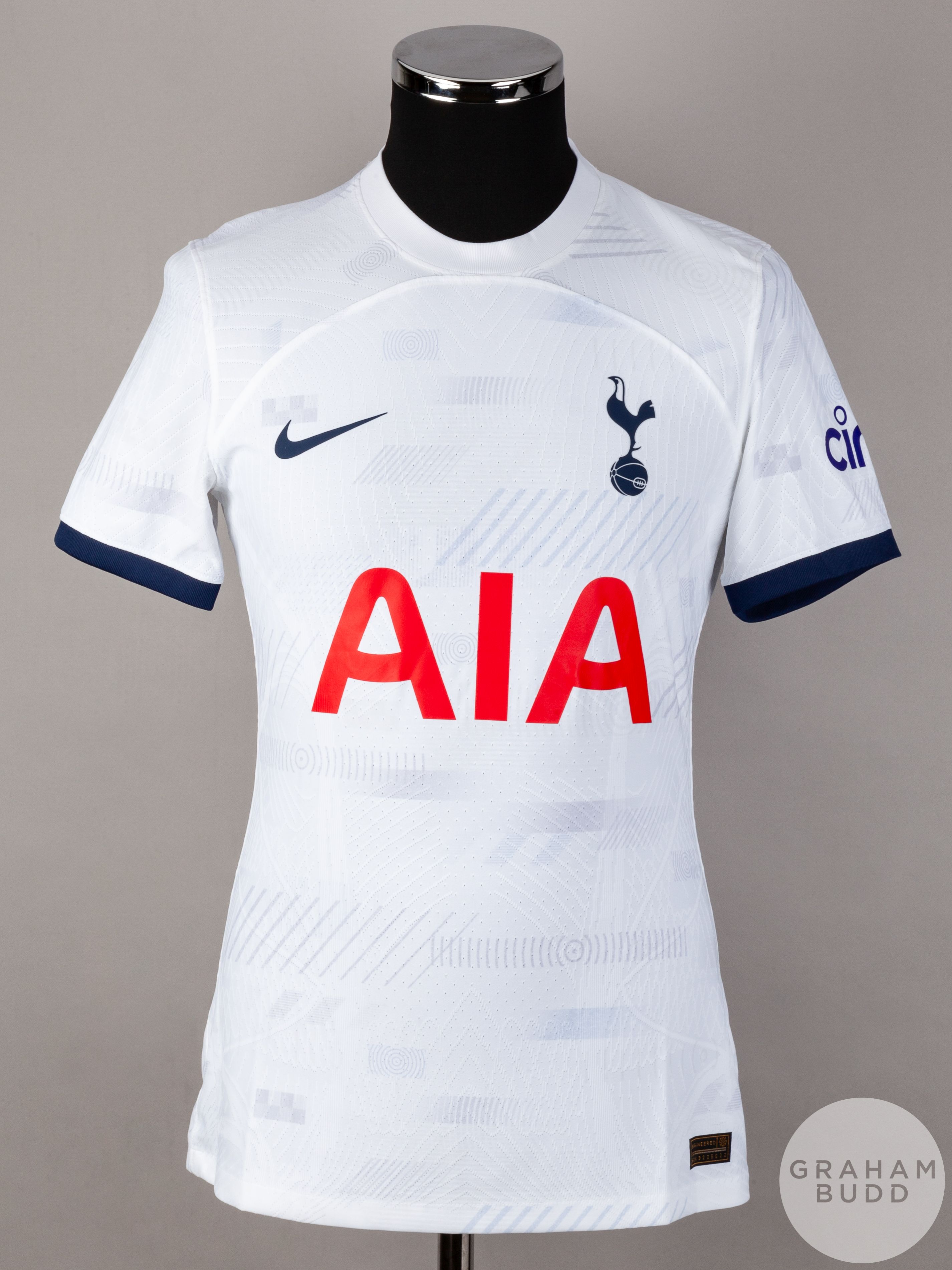 Son Heung-min signed white & navy Tottenham Hotspur No.7 home shirt, season 2023-24,