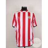 Ustaritz Aldekoaotaloora red and white No.4 Athletic Bilbao match worn short-sleeved shirt