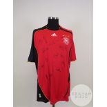 Squad signed red and black official Germany International training top