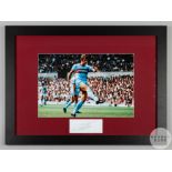 Geoff Hurst signed West Ham framed photographic display,