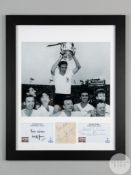 Danny Blanchflower, Cliff Jones and Maurice Norman triple-signed Tottemham Hotspur Double Winners