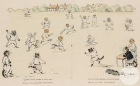 Five cricketing prints,
