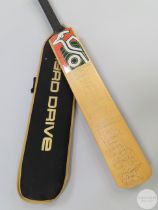 Australia v England Ashes 1997 signed cricket bat,