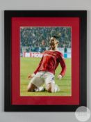 Cristiano Ronaldo signed Manchester United framed photograph,