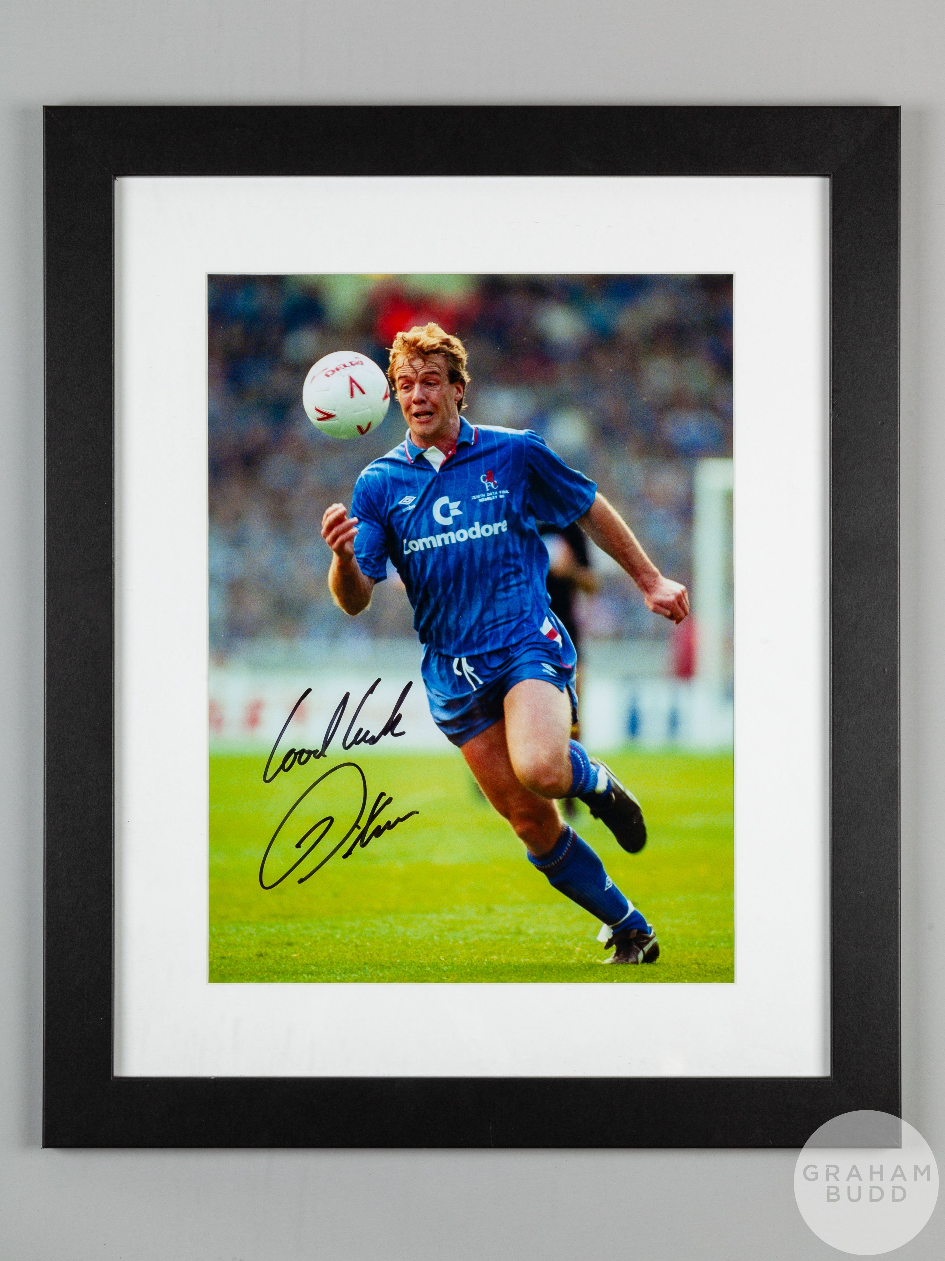 Ruud Gullit and Kerry Dixon: pair of Chelsea legends at Wembley signed framed photographic displays, - Image 4 of 5