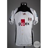 Alexey Smertin white No.37 Fulham short sleeved shirt 2007-08