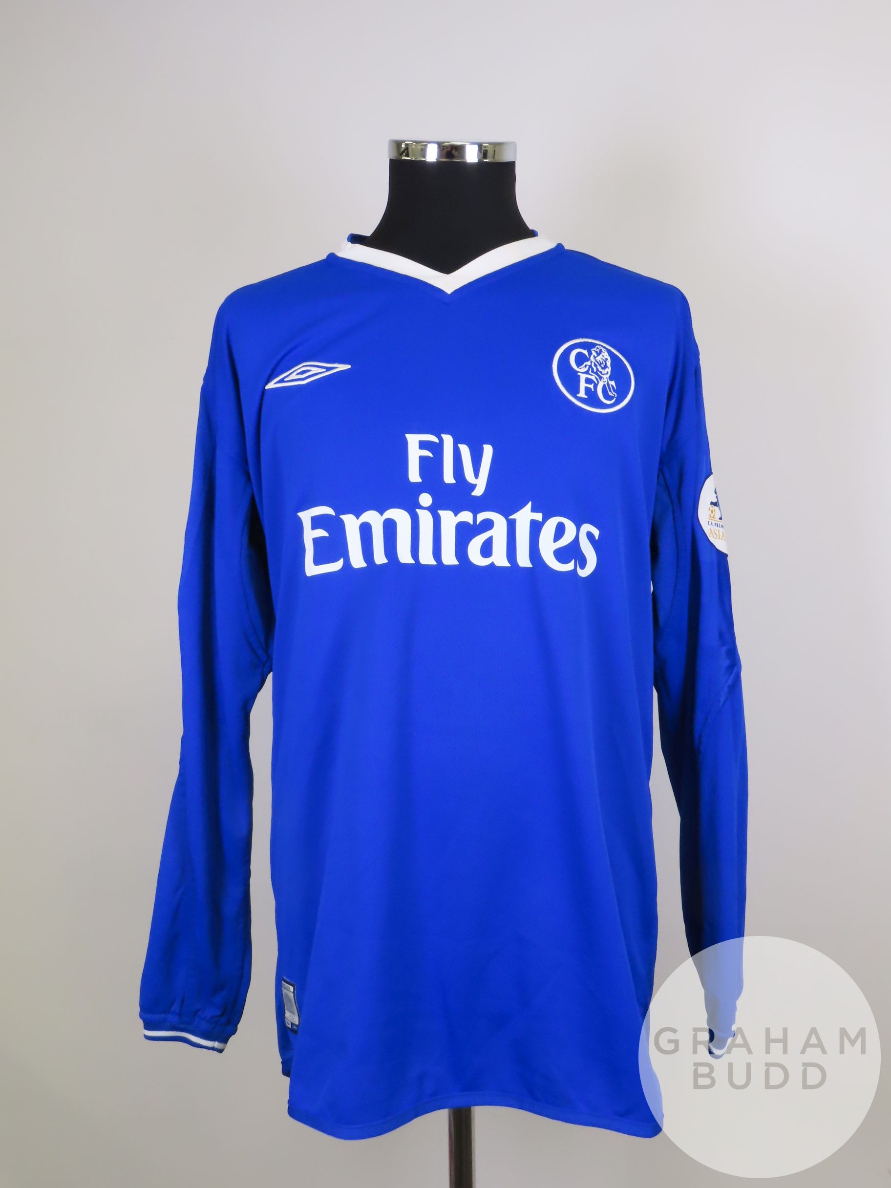 Eidur Gudjohnsen blue No.22 Chelsea Asia Cup long-sleeved shirt, 2003