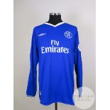 Eidur Gudjohnsen blue No.22 Chelsea Asia Cup long-sleeved shirt, 2003