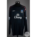 Nigel Martyn black No.1 Everton long sleeved shirt 2004-05