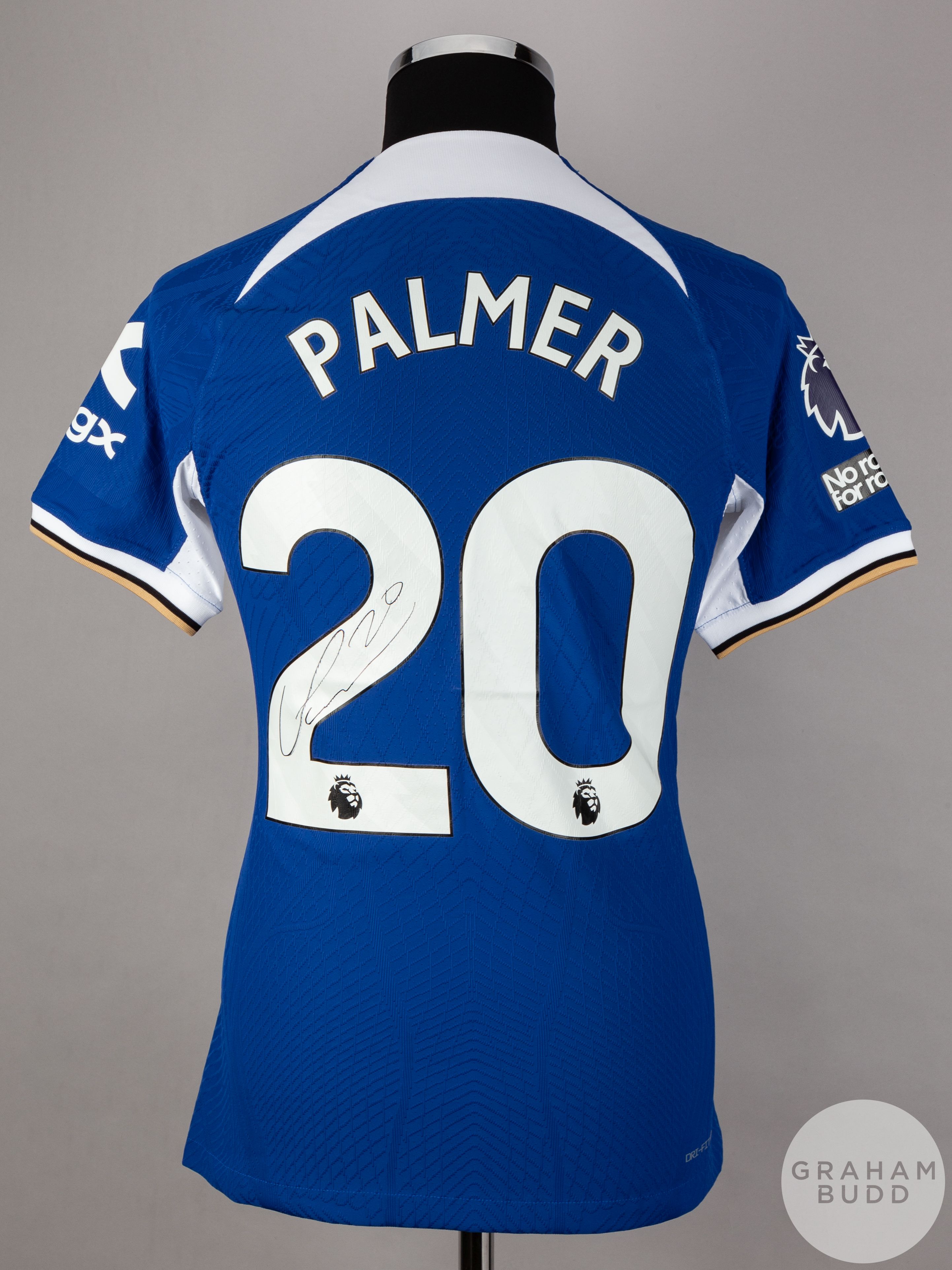 Cole Palmer signed blue & white Chelsea No.20 home shirt, season 2023-24, - Image 2 of 6