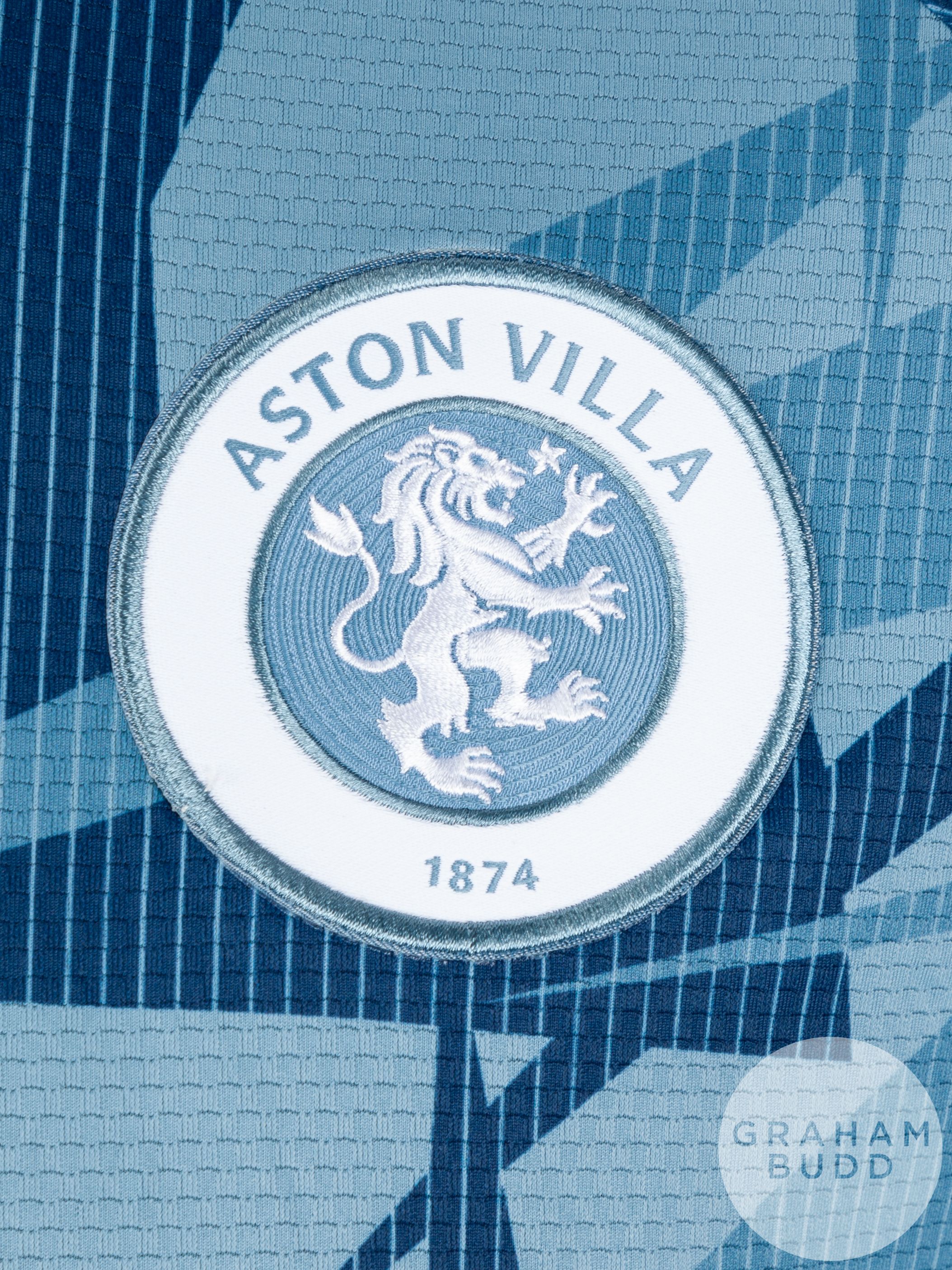 Douglas Luiz signed navy & sky blue Aston Villa No.6 third choice shirt, season 2023-24, - Bild 3 aus 5