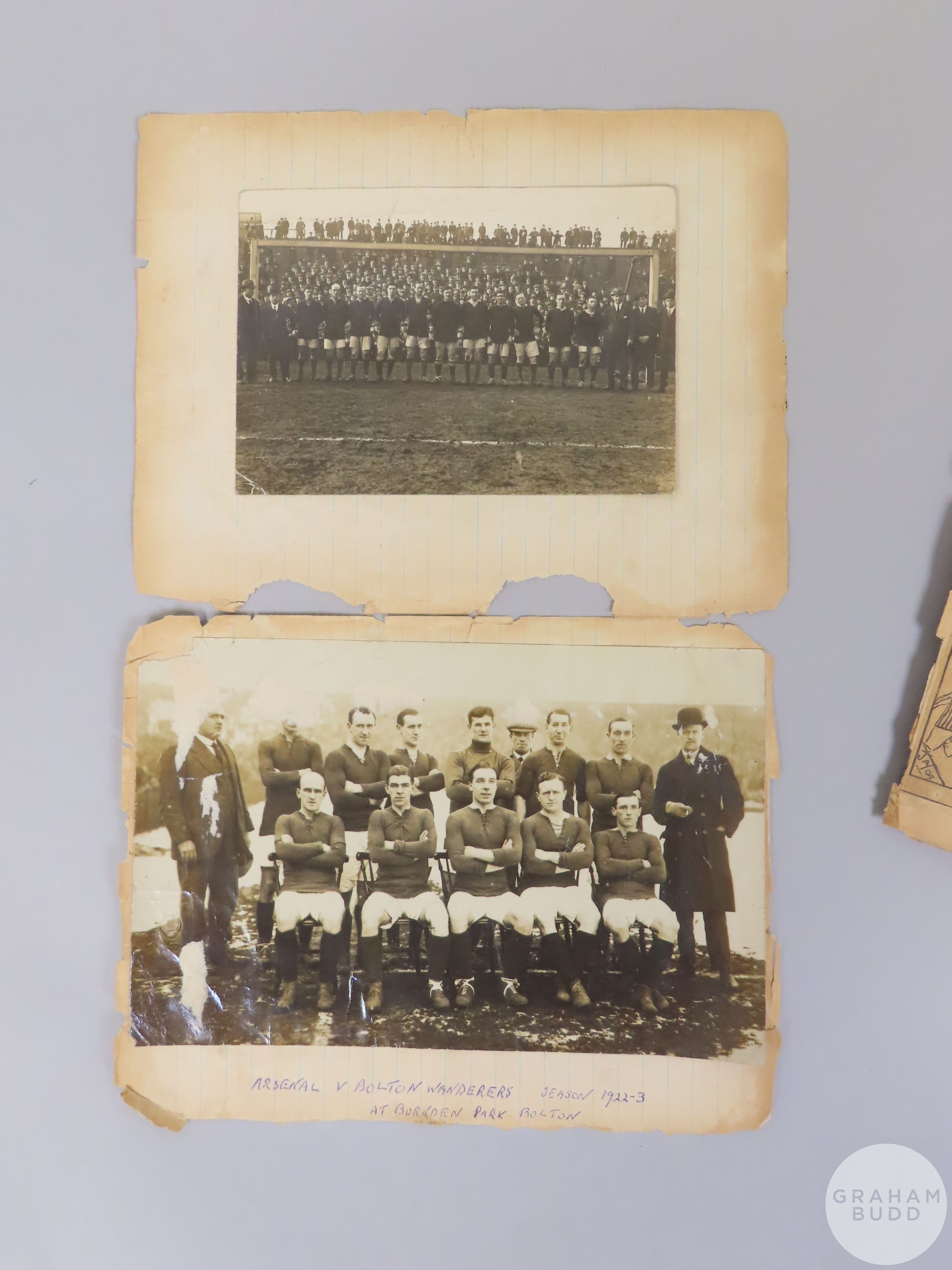 Two rare black and white Arsenal team press photographs, c.1919-20 - Image 2 of 2