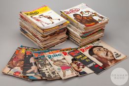 Selection of The Ring boxing magazines, dating from the 1950s-60s,