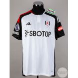 Thomas Cairney signed white, black & red Fulham No.10 home shirt, season 2023-24,