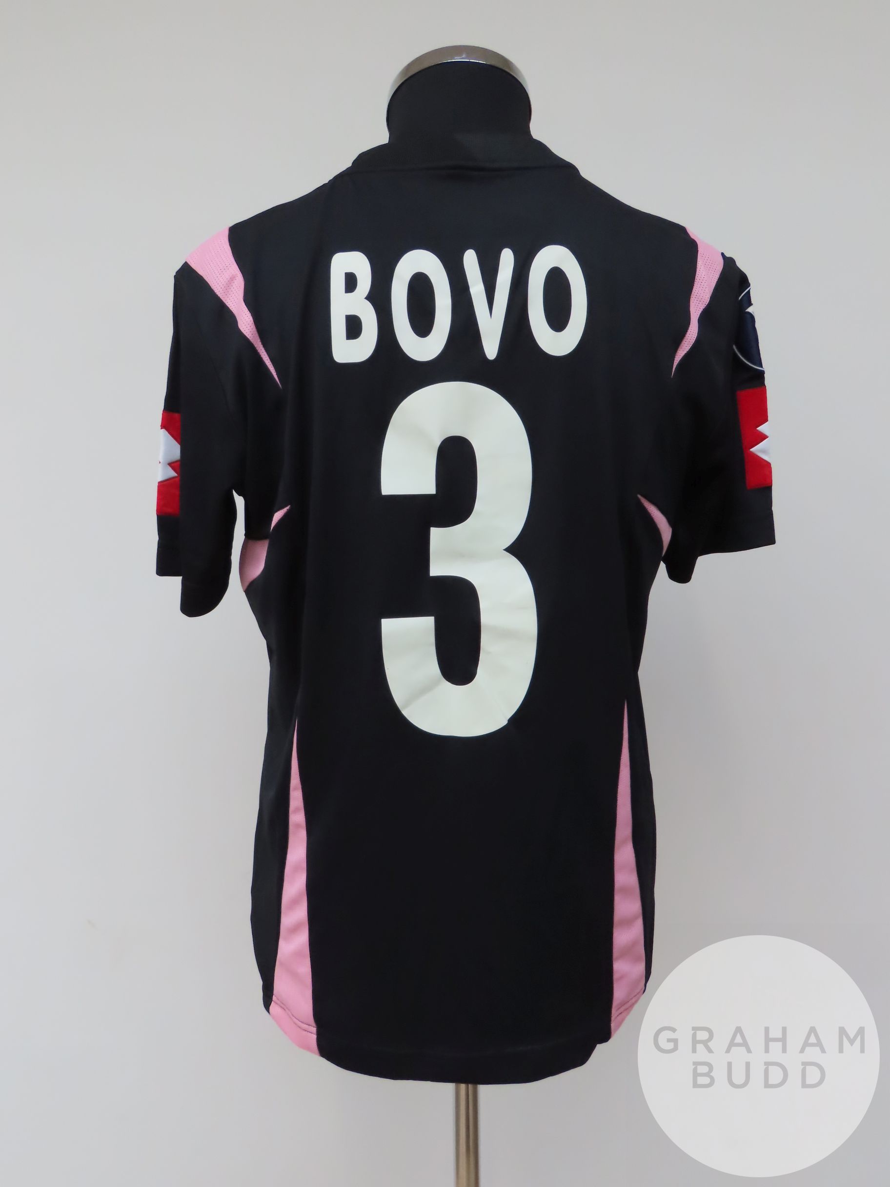 Cesare Bovo black and pink Palermo no.3 third choice shirt, 2006-07, - Bild 2 aus 2