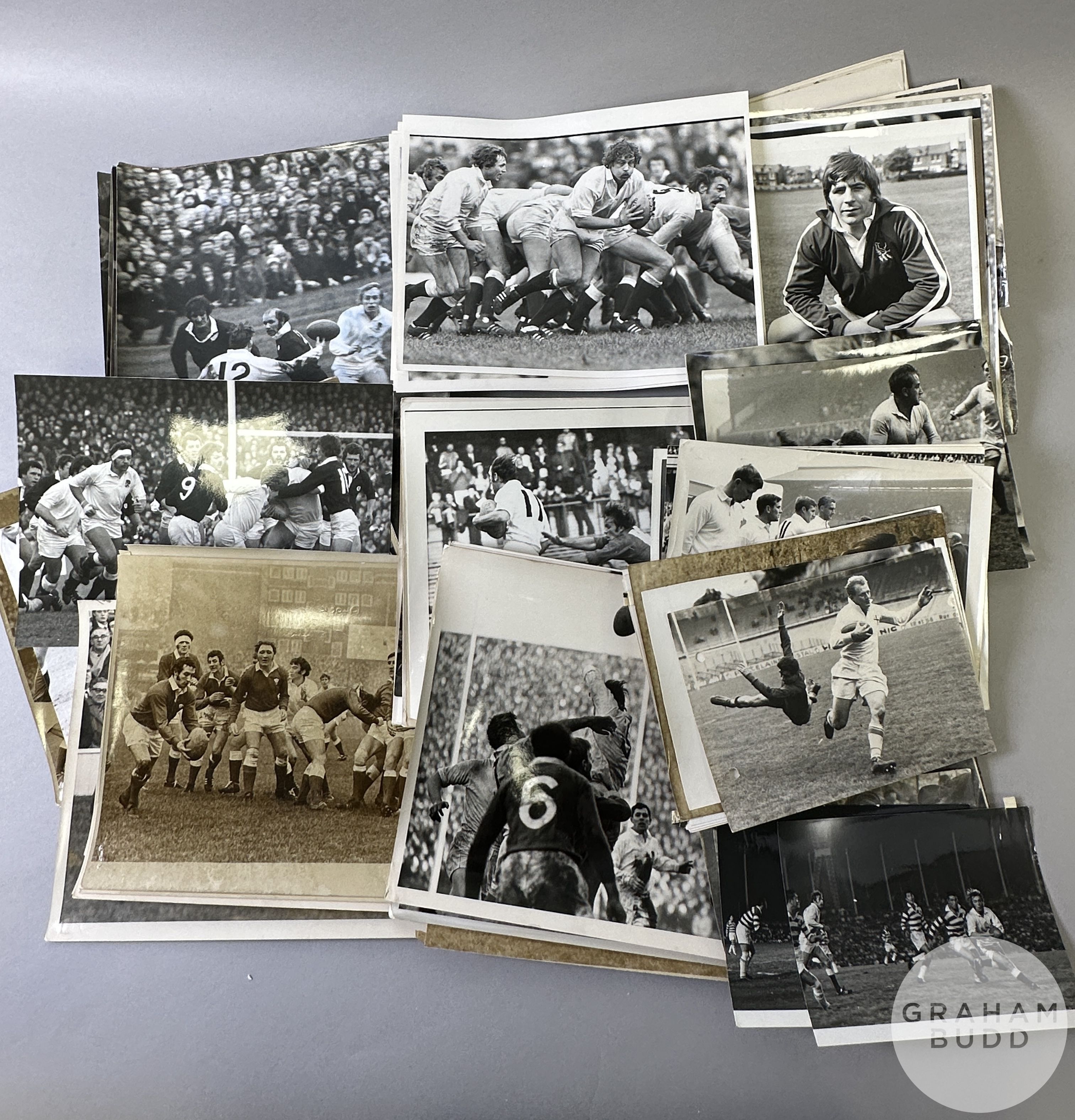Collection of English Rugby press photographs 1970s