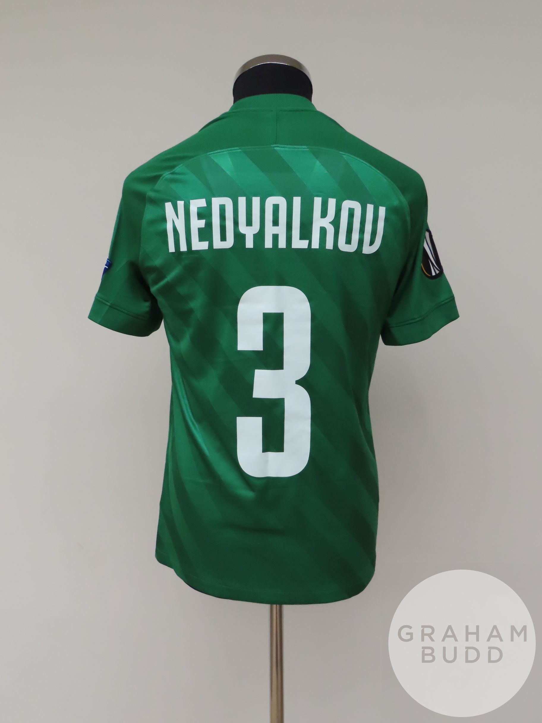 Anton Nedyalkov green Ludogorets no.3 home shirt, 2020-21, - Image 2 of 2