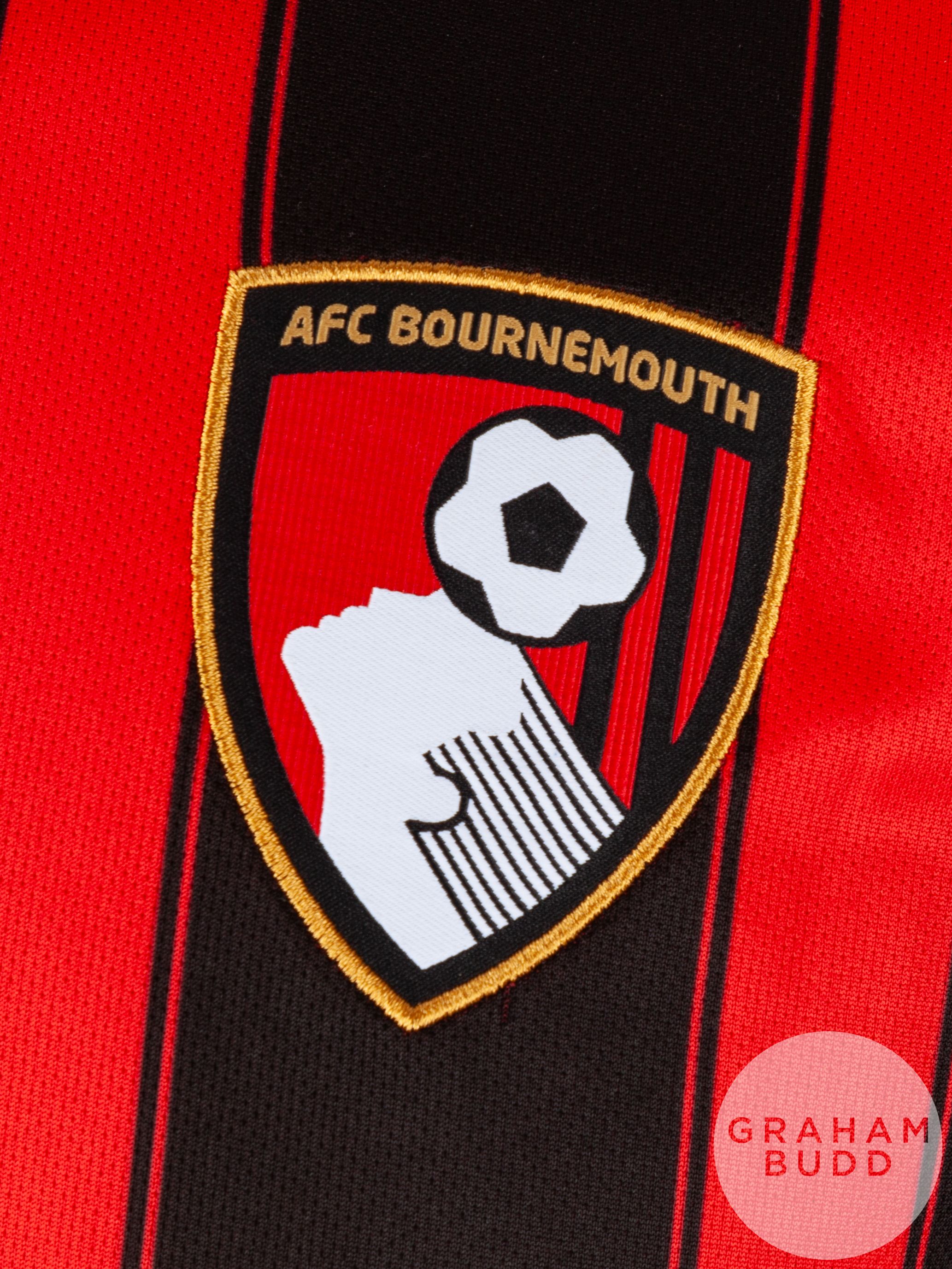Dominic Solanke signed red & black striped Bournemouth No.9 home shirt, season 2023-24, - Image 3 of 6