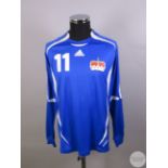 Franz Burgmeier blue Liechtenstein No.11 2008 Euro Qualifier shirt, 2006,