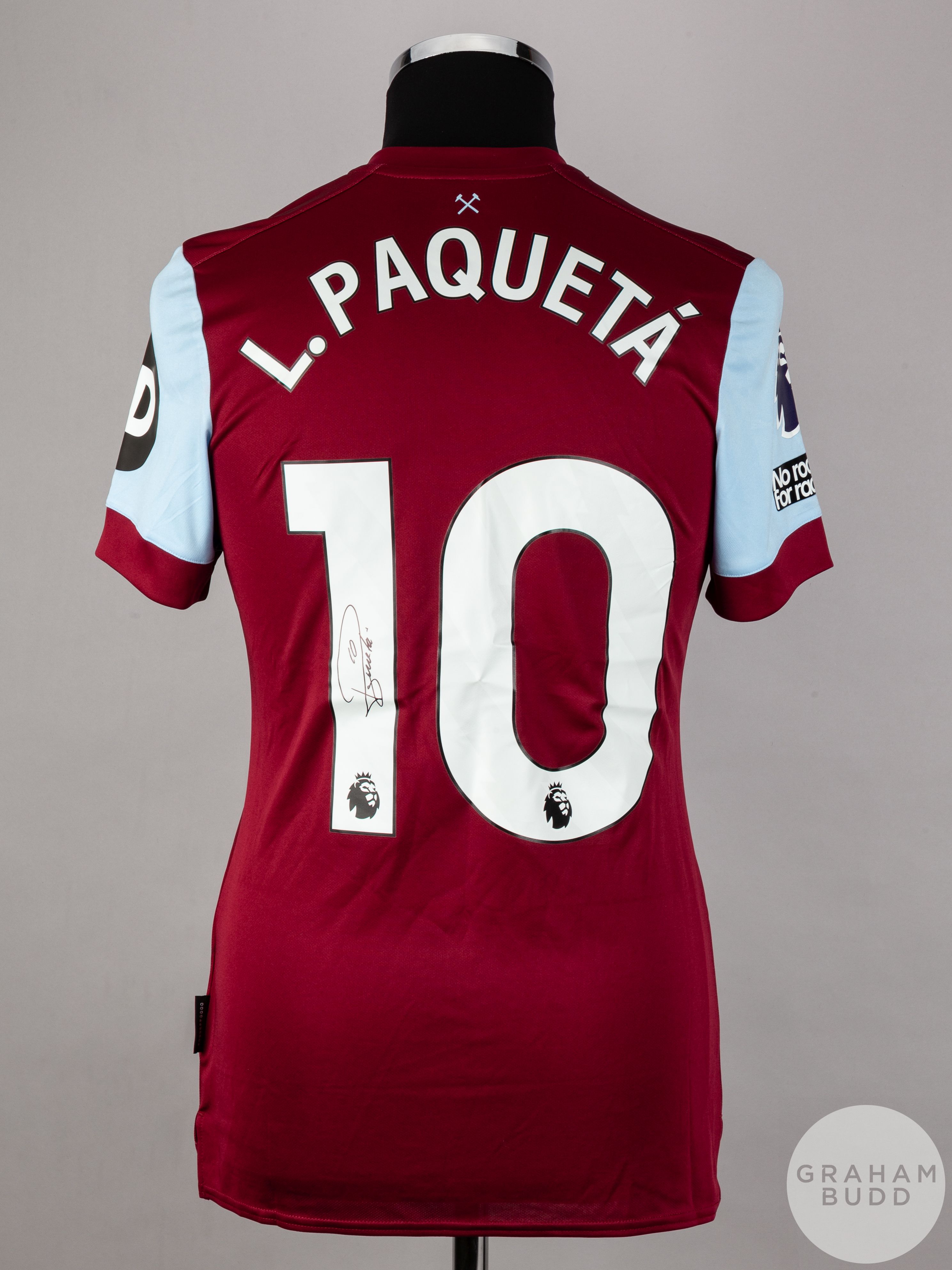 Lucas Paqueta signed claret & blue West Ham United No.10 home shirt, season 2023-24, - Image 2 of 6