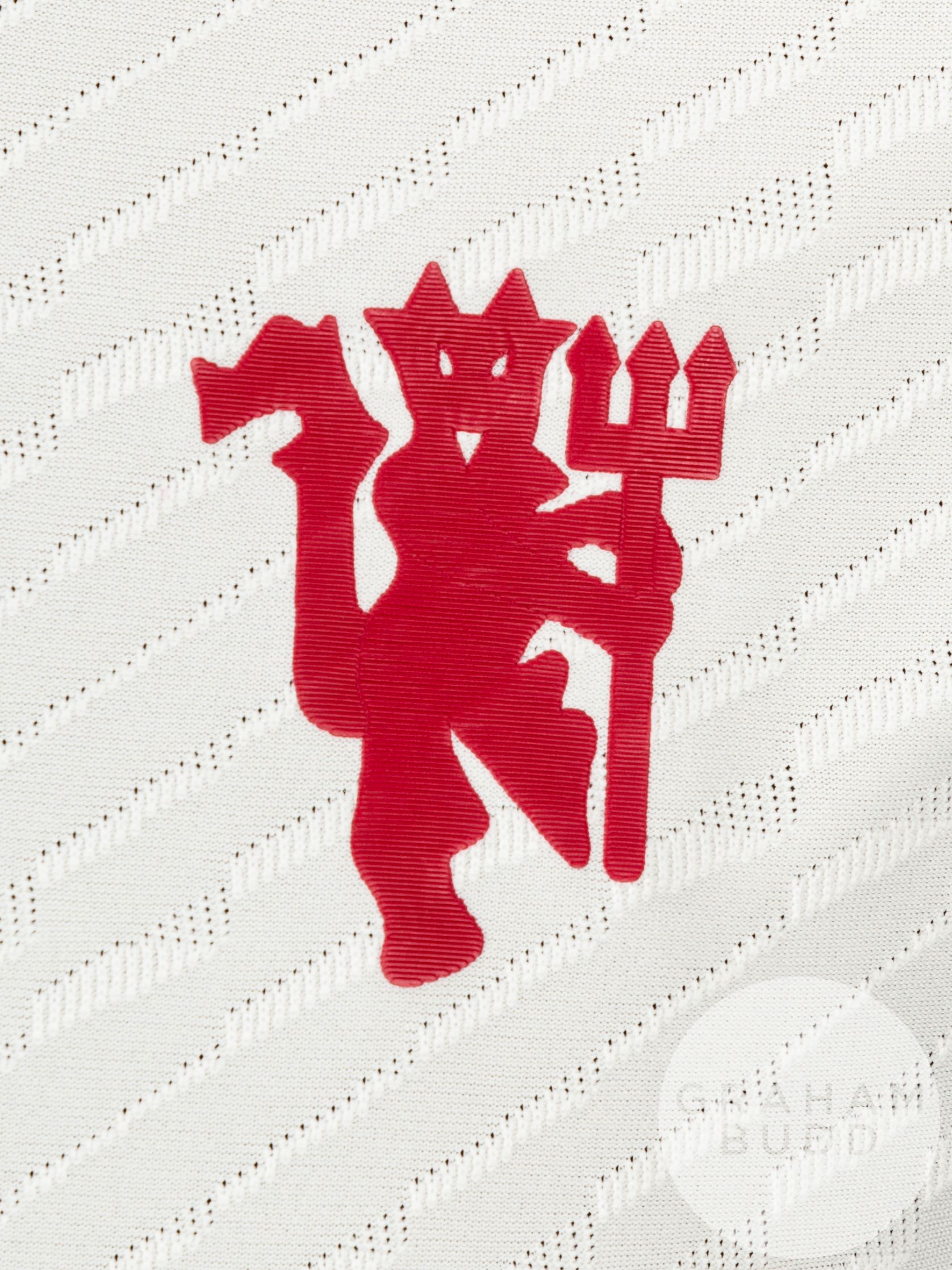 Kobbie Mainoo white Manchester United No.37 third choice shirt, season 2023-34, - Image 3 of 6