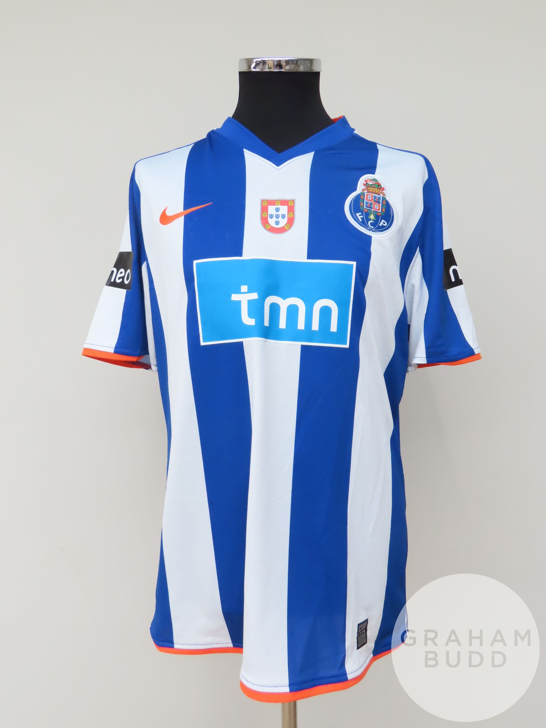 Ernesto Farias blue and white FC Porto no.19 shirt, 2008-09,