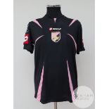 Cesare Bovo black and pink Palermo no.3 third choice shirt, 2006-07,