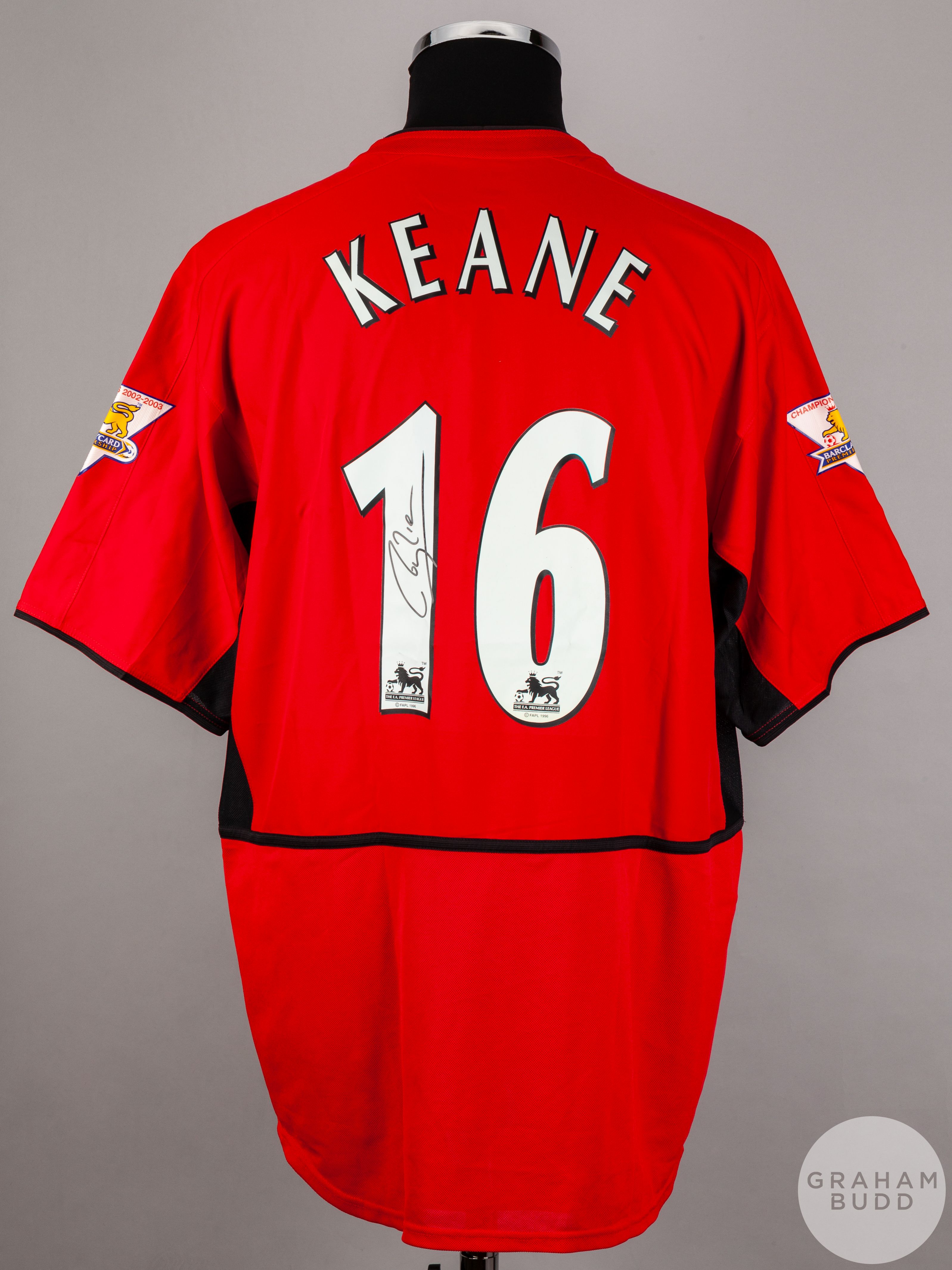 Roy Keane signed red Manchester United No.16 home shirt, season 2003-04, - Image 2 of 7