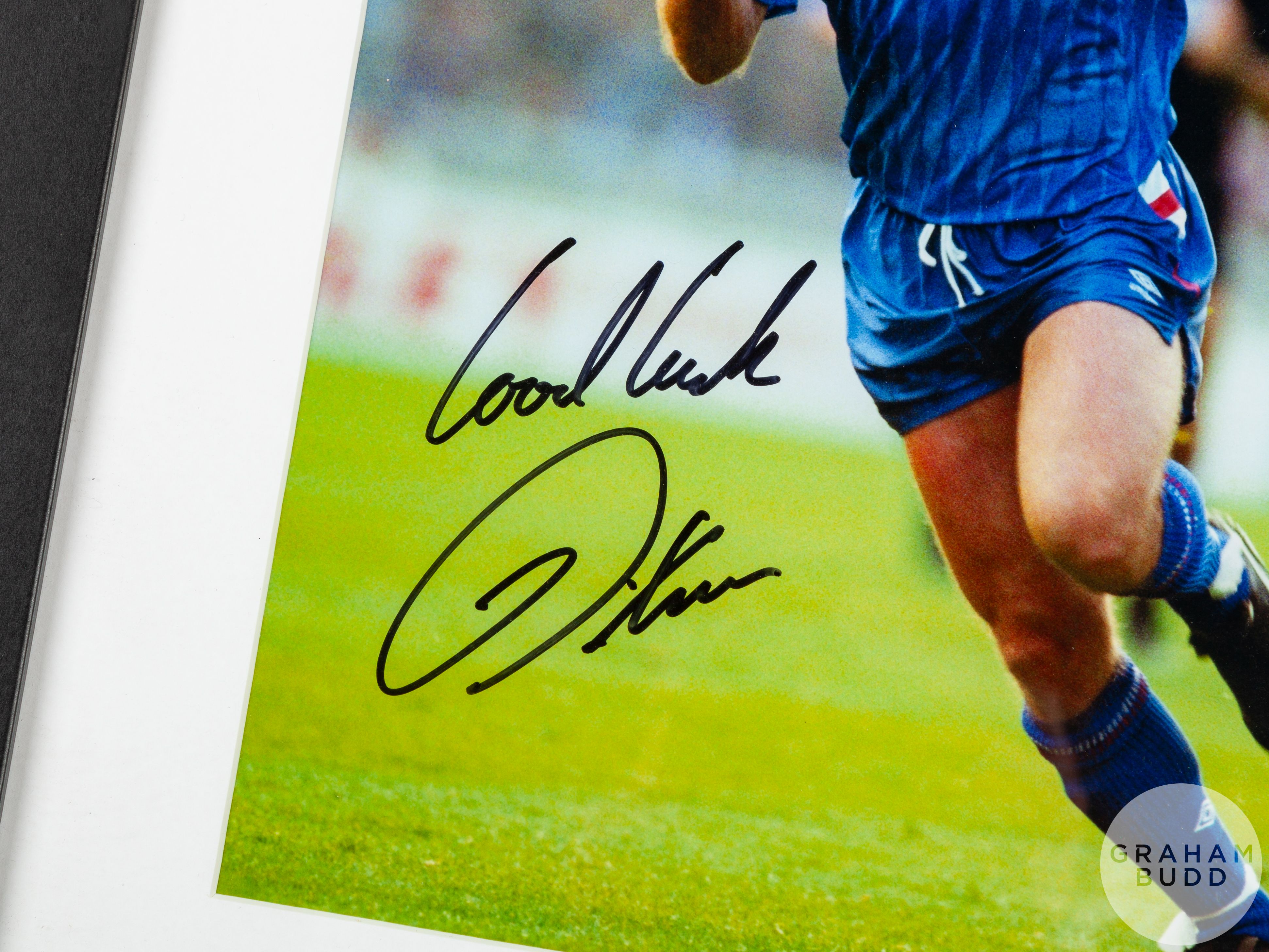 Ruud Gullit and Kerry Dixon: pair of Chelsea legends at Wembley signed framed photographic displays, - Image 5 of 5