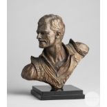 Roderick Burgess, small bust of cricketer Richard Hadlee,