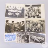 Six black and white press photographs from the 1930s mainly relating to Stockport County