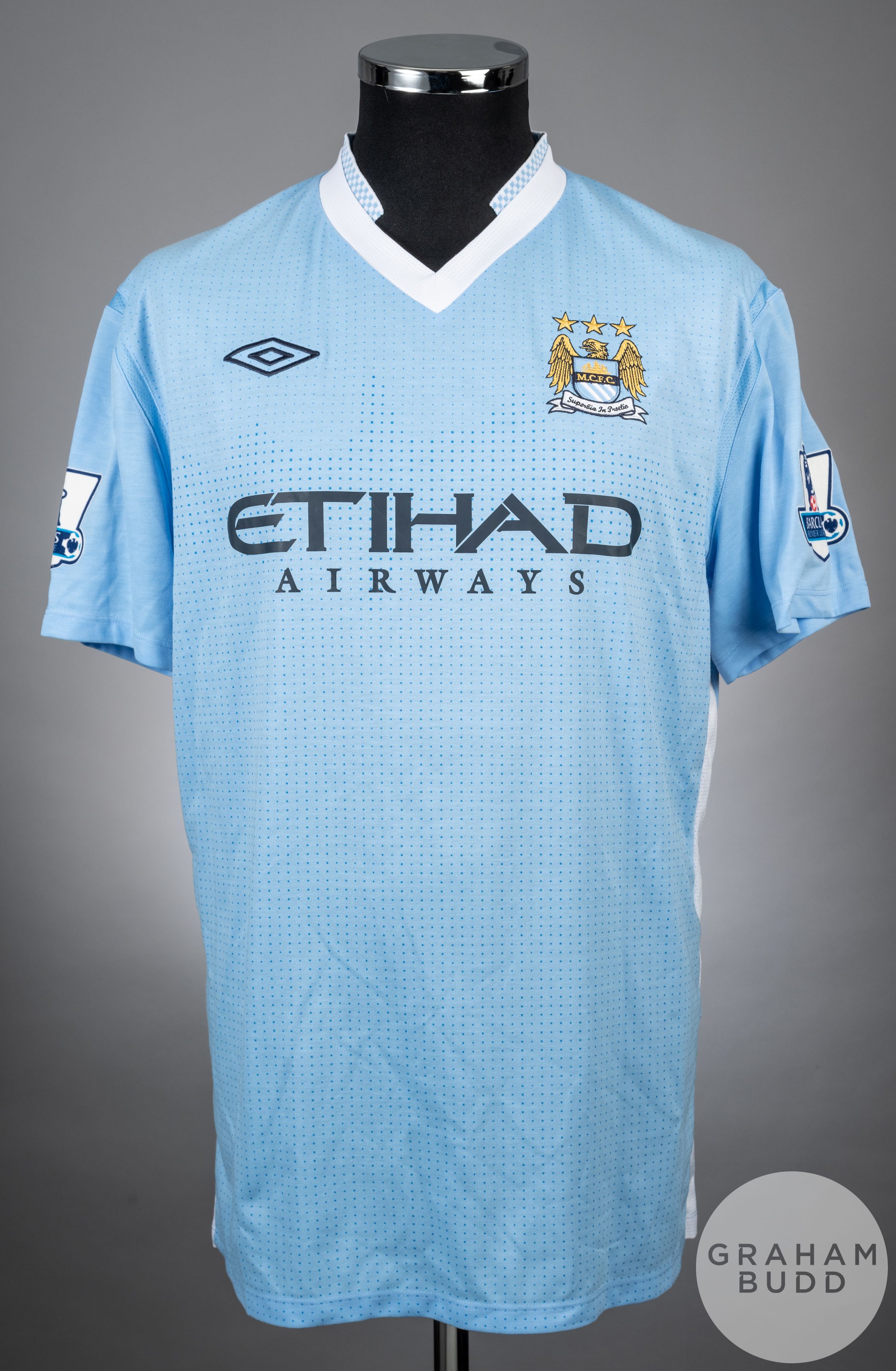 Yaya Toure sky blue No.28 Manchester City short-sleeved shirt, 2011-12