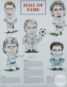 England football Hall of Fame autographed print