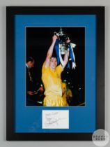 Steve Perryman signed Tottenham Hotspur 1982 F.A. Cup winner framed photograph display