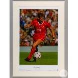 A large colour photographic print of Kenny Dalgleish playing for Liverpool