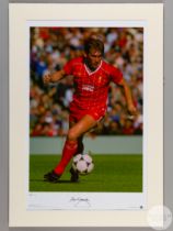 A large colour photographic print of Kenny Dalgleish playing for Liverpool