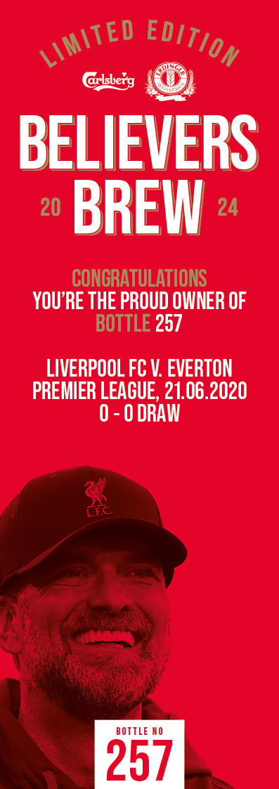 Bottle No.257: Liverpool FC v. Everton, Premier League, 21.06.2020, 0 - 0 Draw - Image 3 of 3