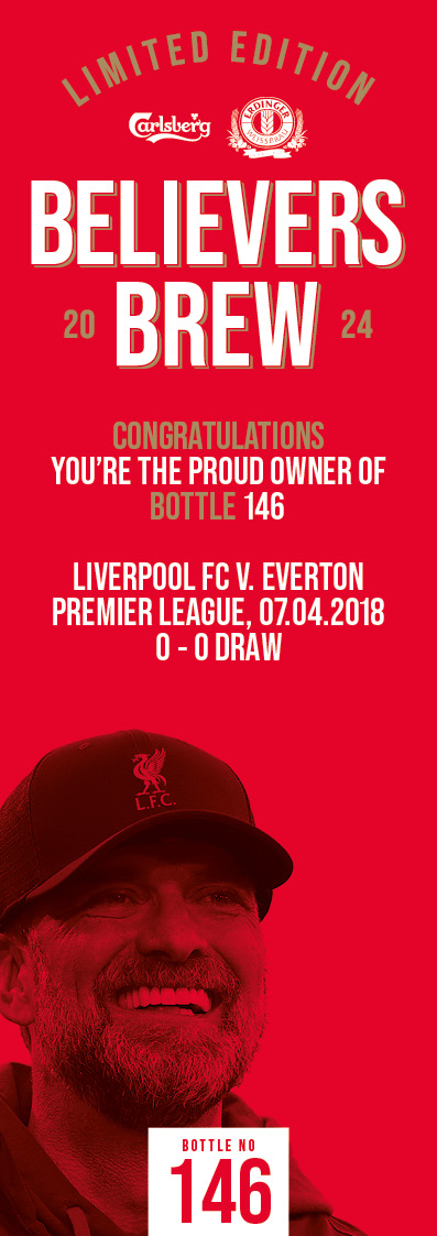 Bottle No.146: Liverpool FC v. Everton, Premier League, 07.04.2018, 0 - 0 Draw - Image 3 of 3