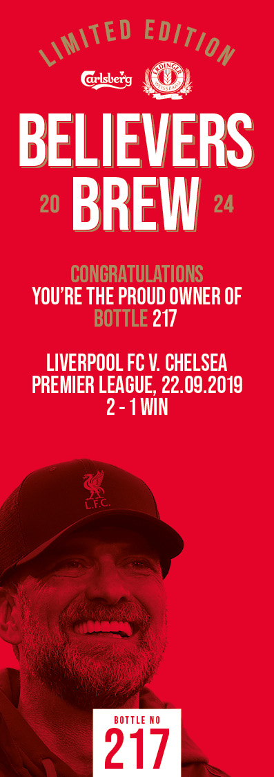 Bottle No.217: Liverpool FC v. Chelsea, Premier League, 22.09.2019, 2 - 1 Win - Bild 3 aus 3