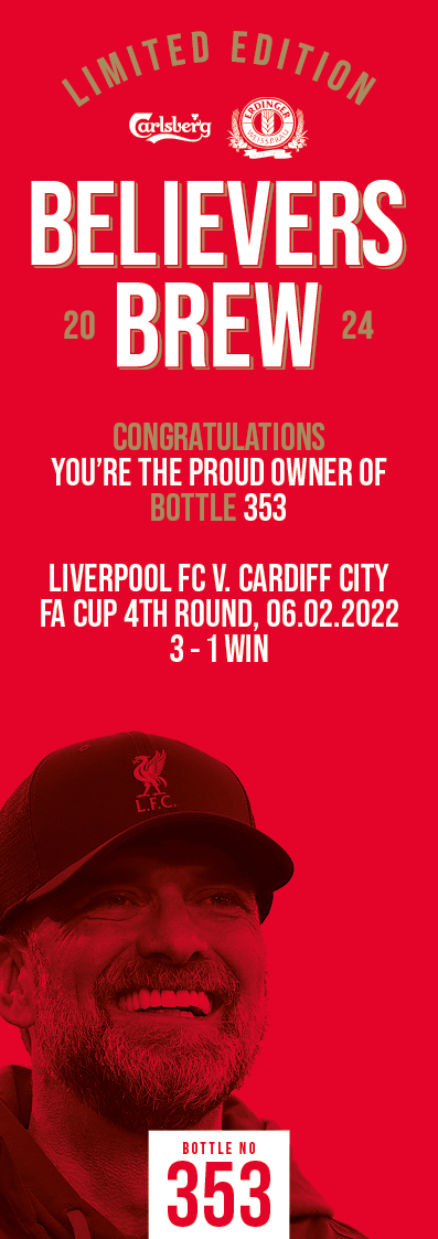 Bottle No.353: Liverpool FC v. Cardiff City, FA Cup 4th round, 06.02.2022, 3 - 1 Win - Bild 3 aus 3