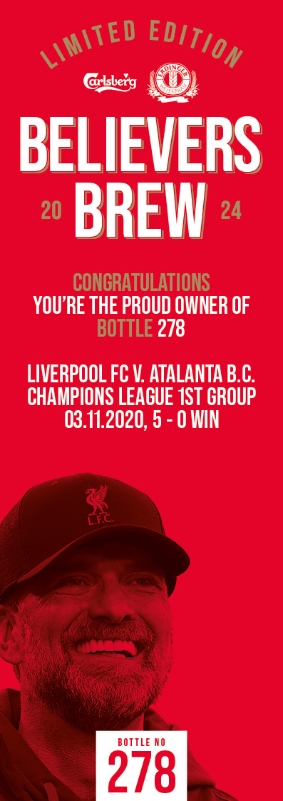 Bottle No.278: Liverpool FC v. Atalanta B.C., Champions League 1st Group Ph., 03.11.2020, 5 - 0 Win - Bild 3 aus 3
