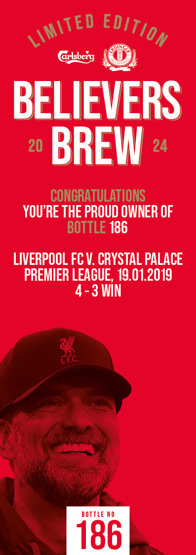 Bottle No.186: Liverpool FC v. Crystal Palace, Premier League, 19.01.2019, 4 - 3 Win - Bild 3 aus 3