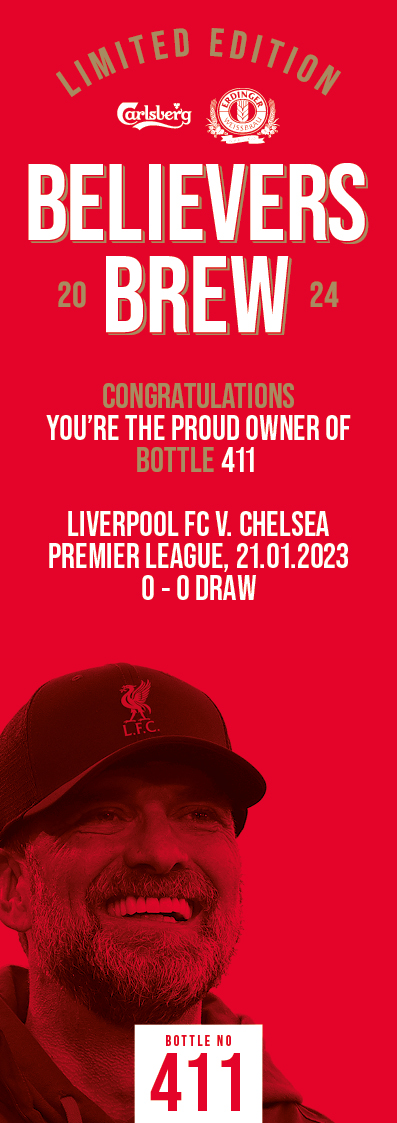 Bottle No.411: Liverpool FC v. Chelsea, Premier League, 21.01.2023, 0 - 0 Draw - Image 3 of 3