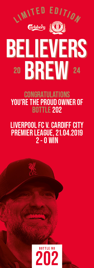 Bottle No.202: Liverpool FC v. Cardiff City, Premier League, 21.04.2019, 2 - 0 Win - Image 3 of 3