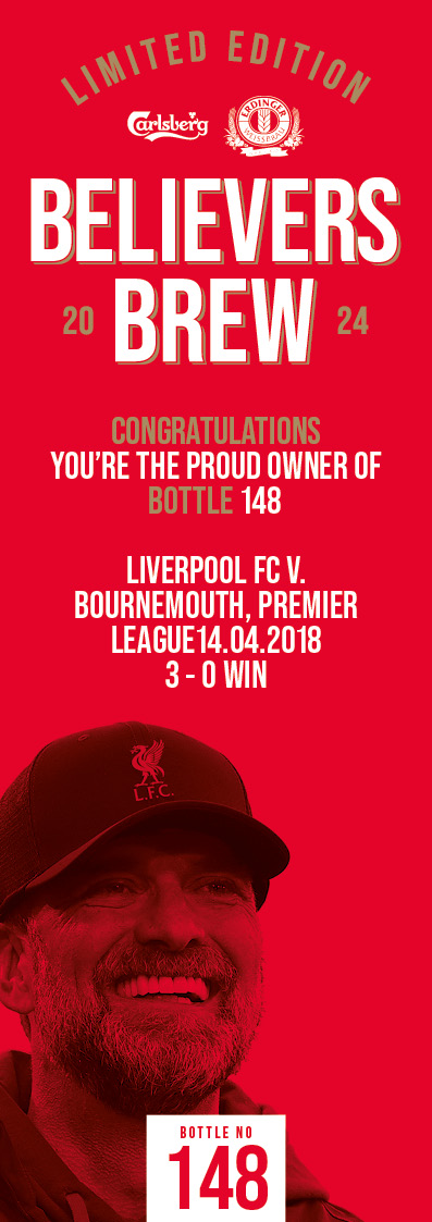 Bottle No.148: Liverpool FC v. Bournemouth, Premier League, 14.04.2018, 3 - 0 Win - Image 3 of 3